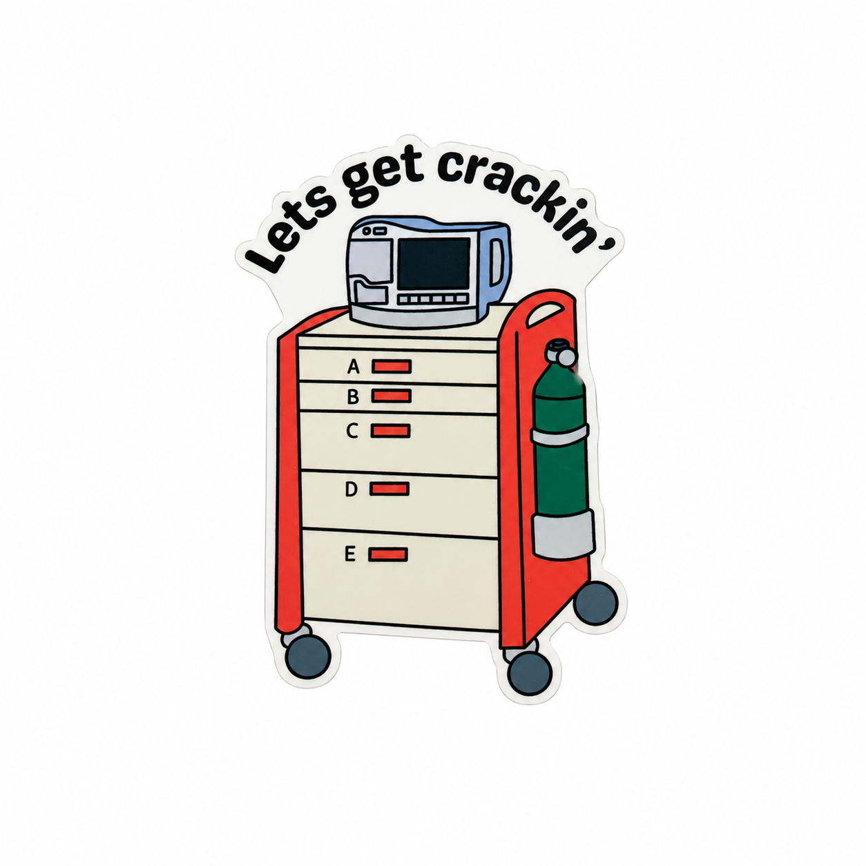 Lets Get Crackin' | Plastic Add-On - BadgeSmith
