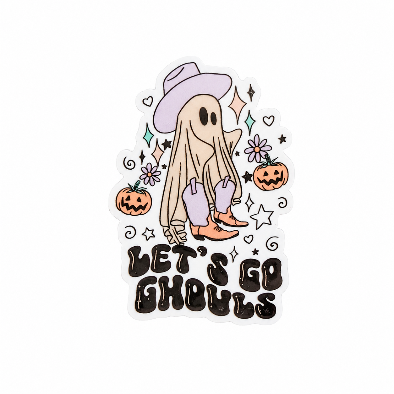 Let's Go Ghouls Pumpkin | Plastic Add-On - BadgeSmith