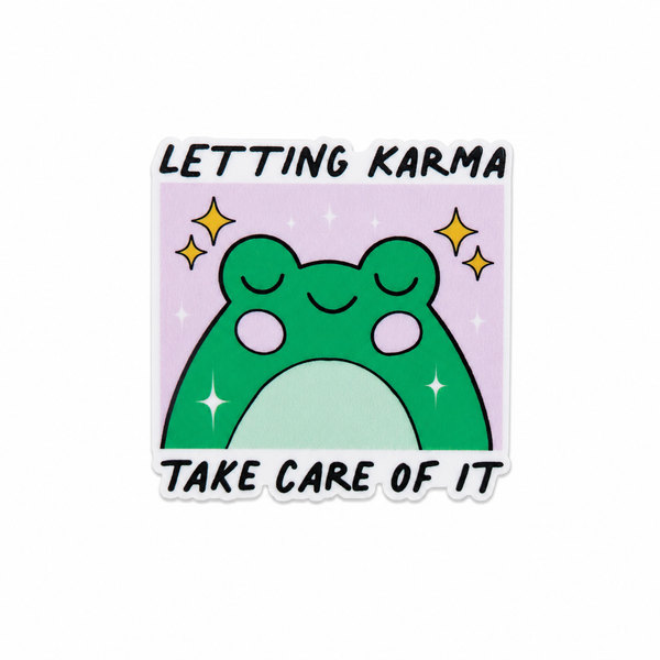 Letting Karma Take Care Of It | Plastic Add-On - BadgeSmith