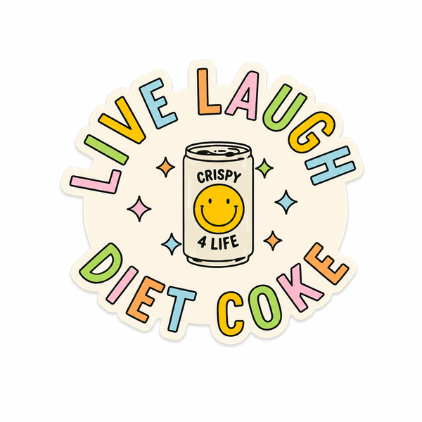 Live Laugh Diet Coke | Plastic Add-On - BadgeSmith