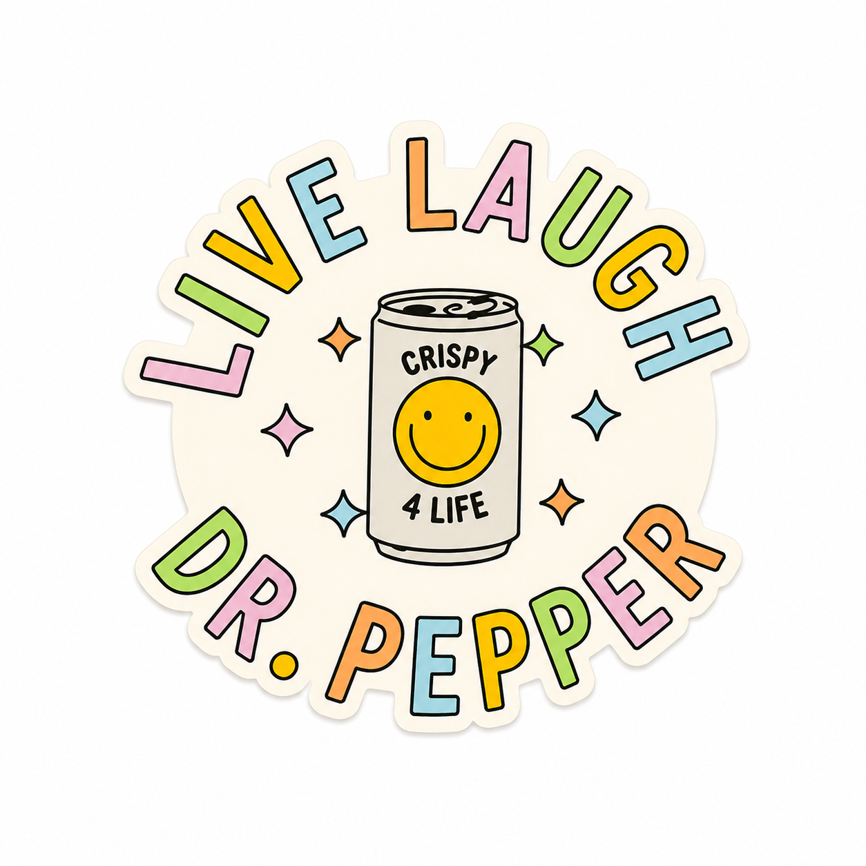 Live Laugh Dr. Pepper | Plastic Add-On - BadgeSmith