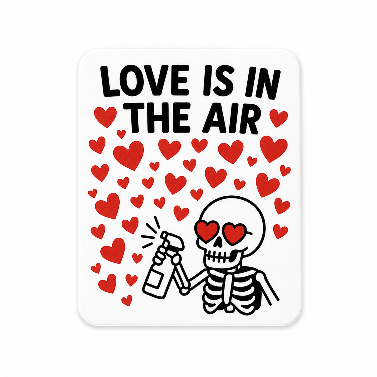 Love Is In The Air Skeleton | Plastic Add-On - BadgeSmith