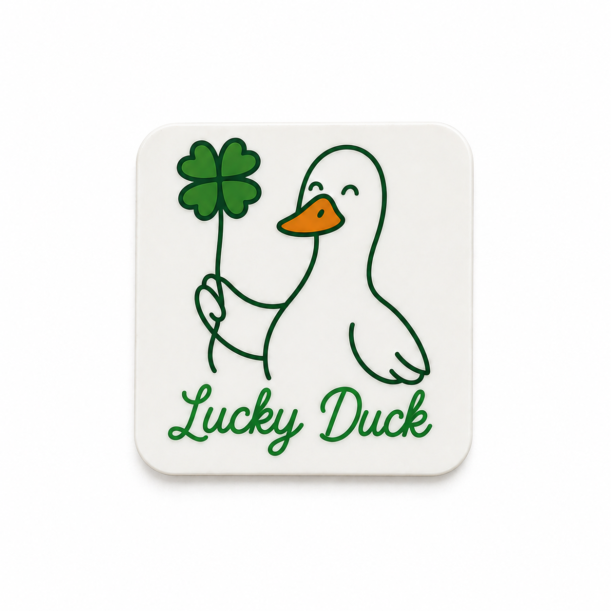 Lucky Duck - St. Patrick's Day | Plastic Add-On - BadgeSmith
