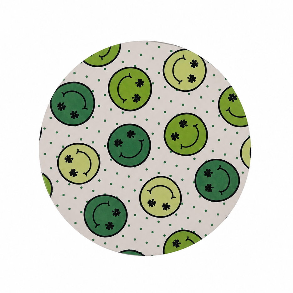 Lucky Smiley Shamrocks | Hard Board Add-On - BadgeSmith