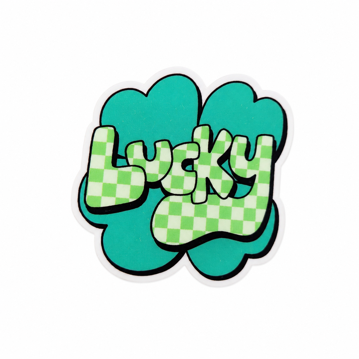 Lucky Checkered | Plastic Add-On - BadgeSmith
