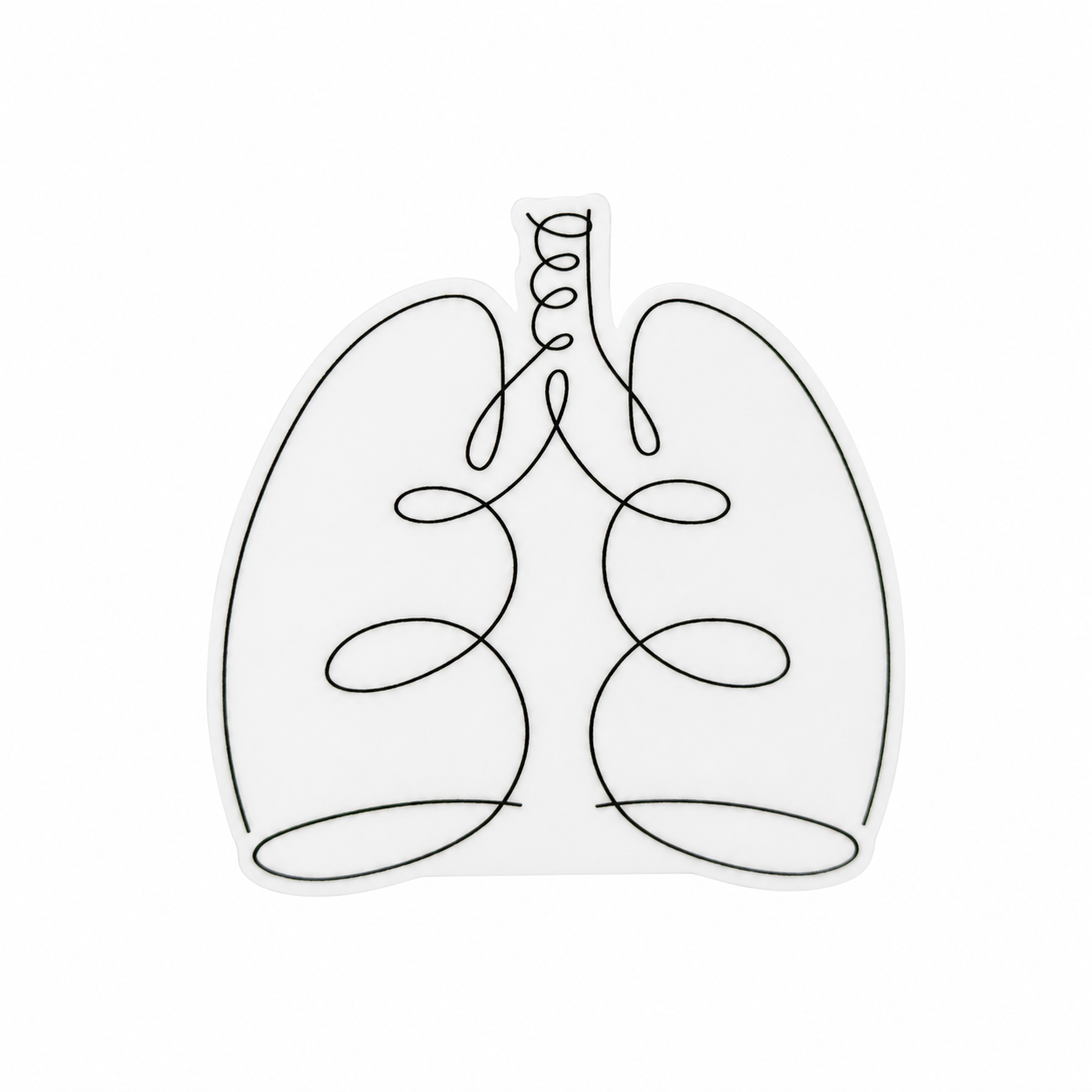 Lungs Line Art | Plastic Add-On - BadgeSmith