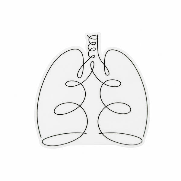 Lungs Line Art | Plastic Add-On - BadgeSmith