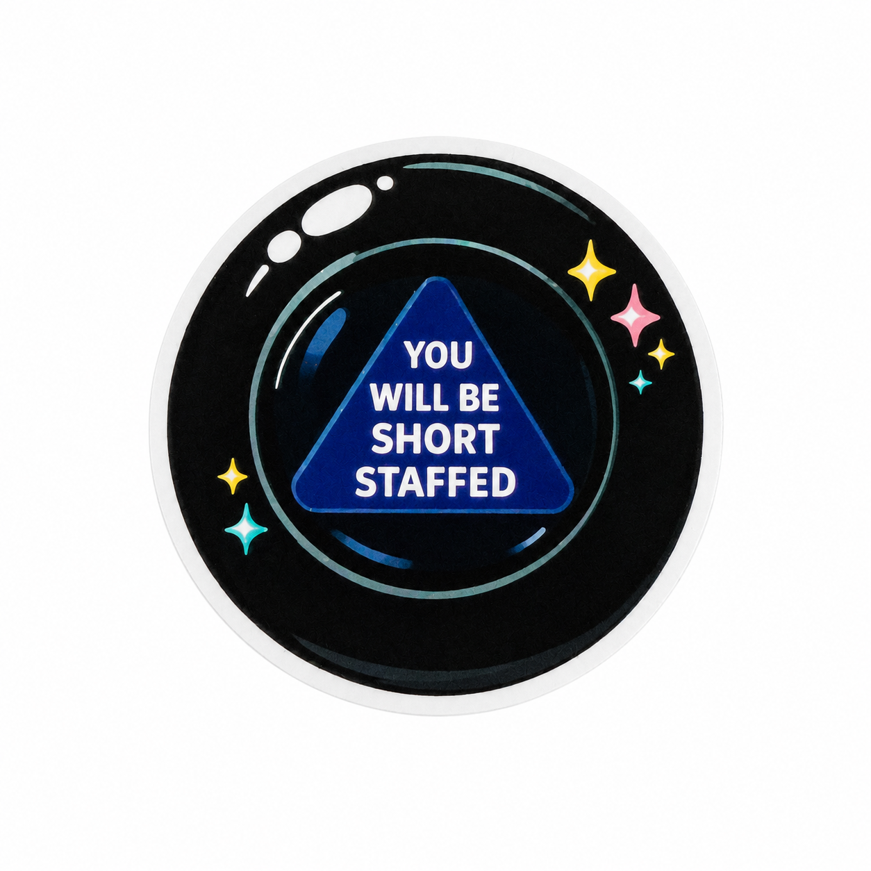 Magic 8 Ball Short Staffed | Plastic Add-On - BadgeSmith