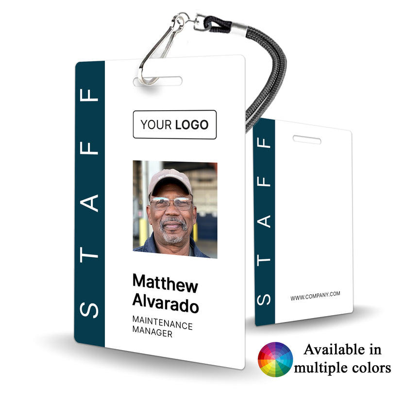 Maintenance Staff Photo ID Badge for Construction and Trade Workers Cu ...