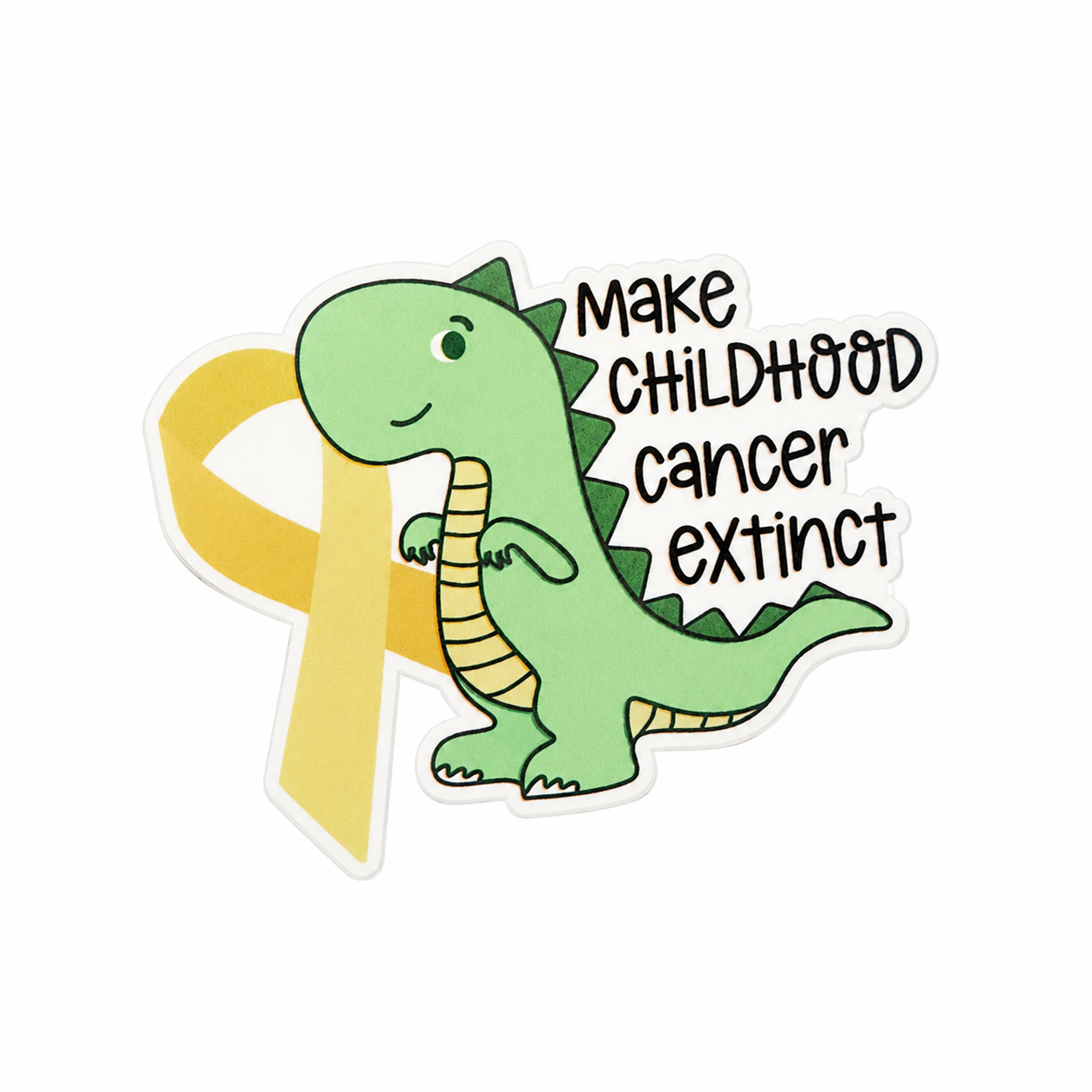 Make Childhood Cancer Extinct | Plastic Add-On - BadgeSmith