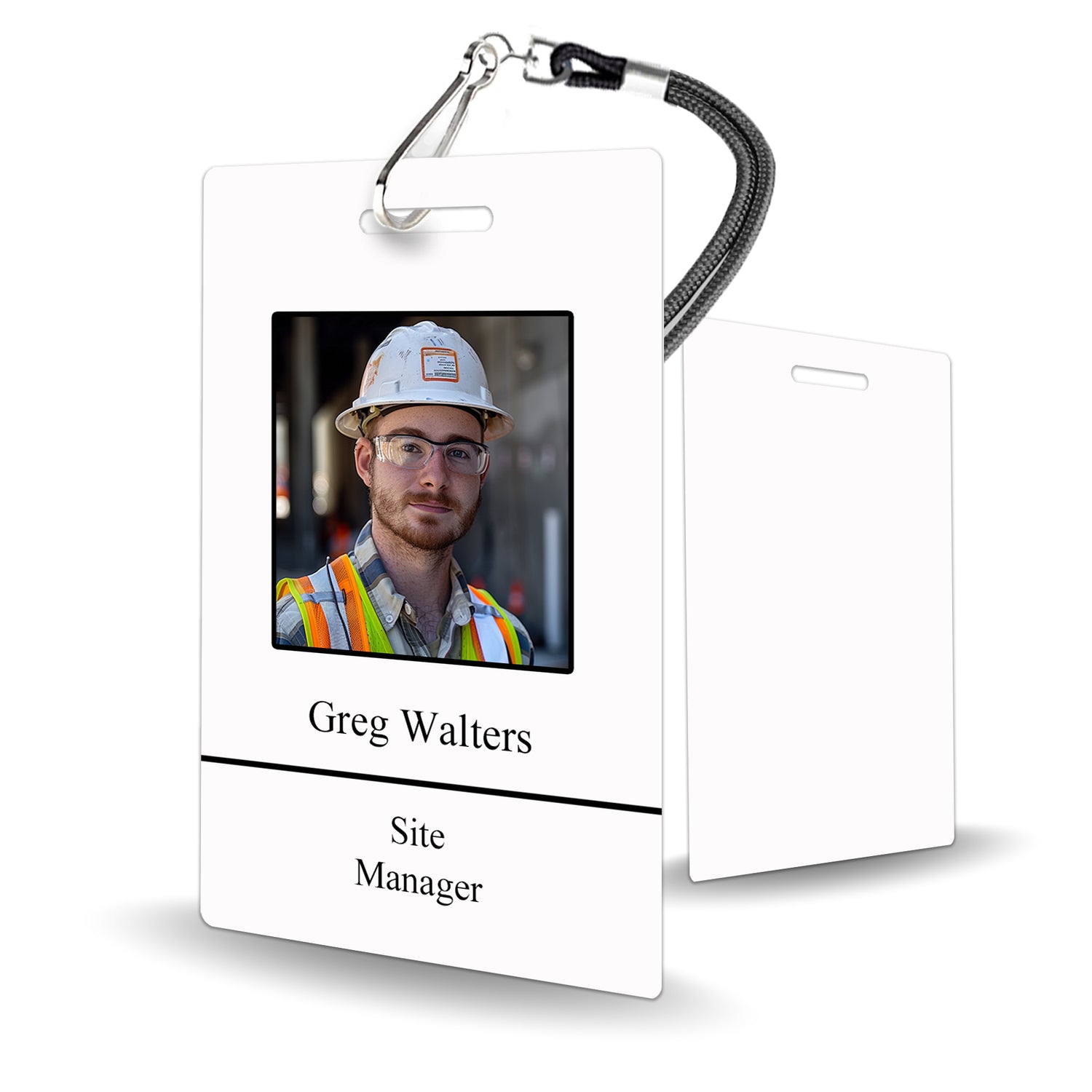 Management Staff Badge for Construction and Trade Workers Custom - BadgeSmith