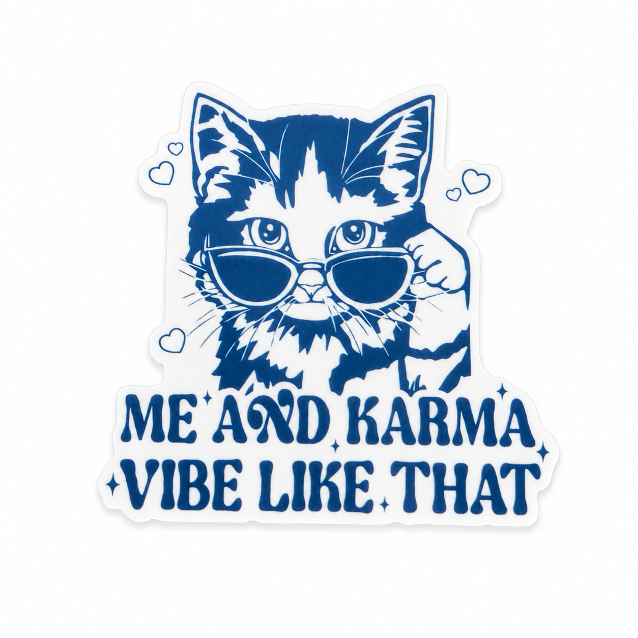 Me And Karma Vibe Like That | Plastic Add-On - BadgeSmith