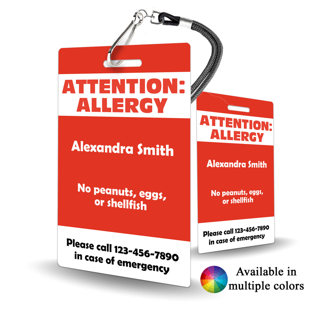 Medical Alert ID Card - Personalized Emergency Information - BadgeSmith