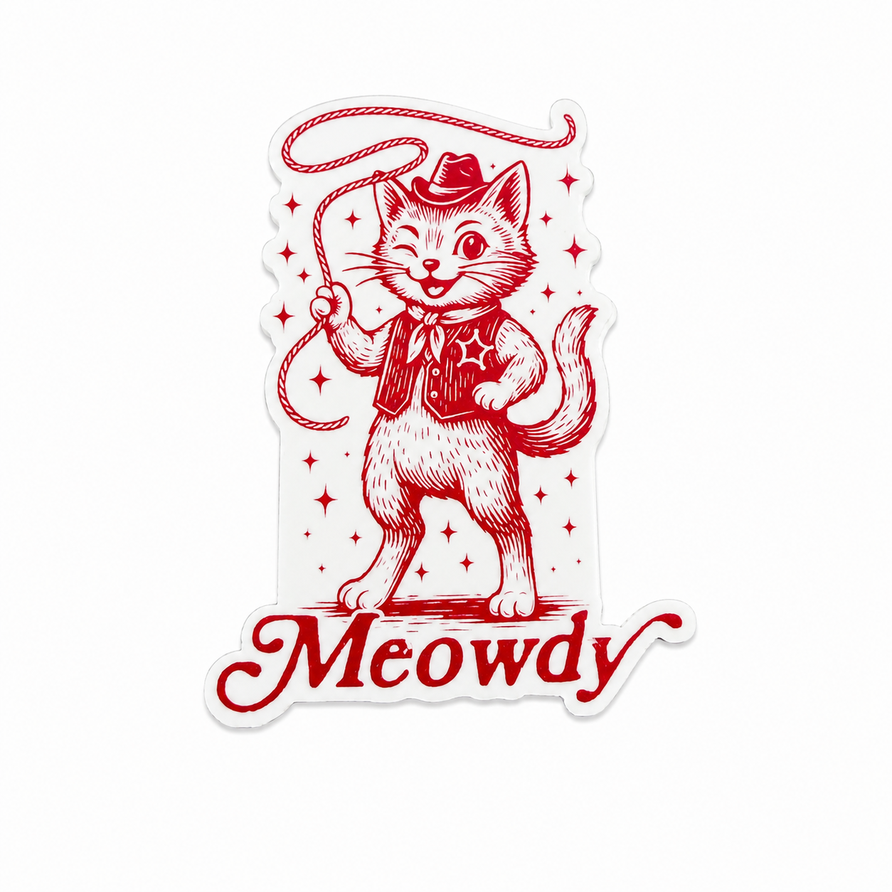 Meowdy | Plastic Add-On - BadgeSmith