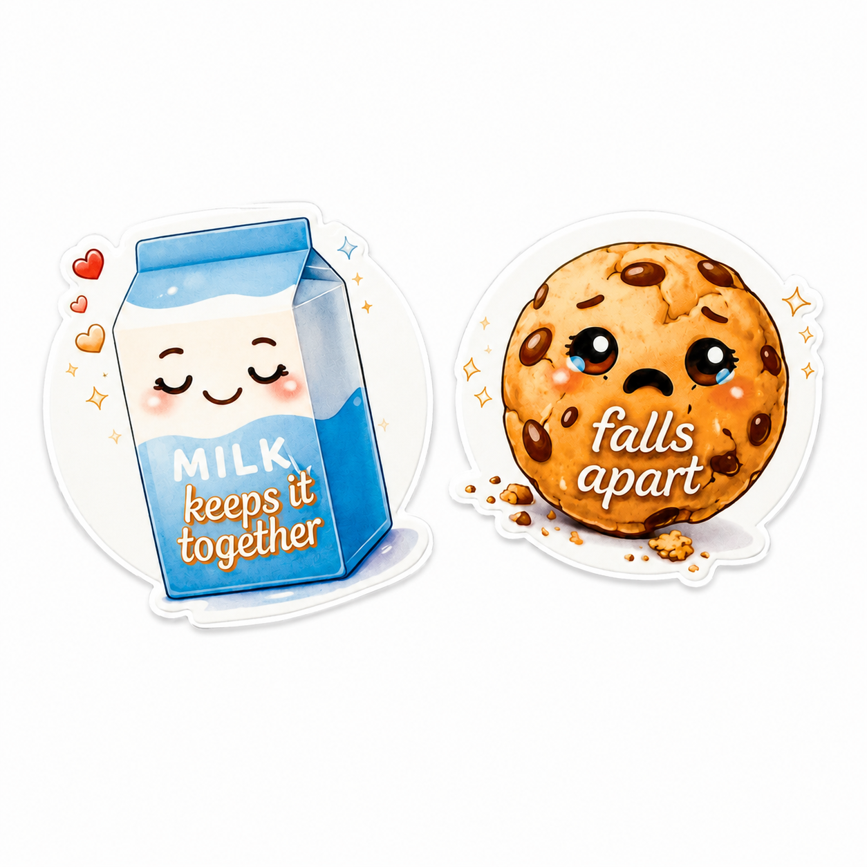 Milk and Cookies - Bestie Duos | Plastic Add-On - BadgeSmith