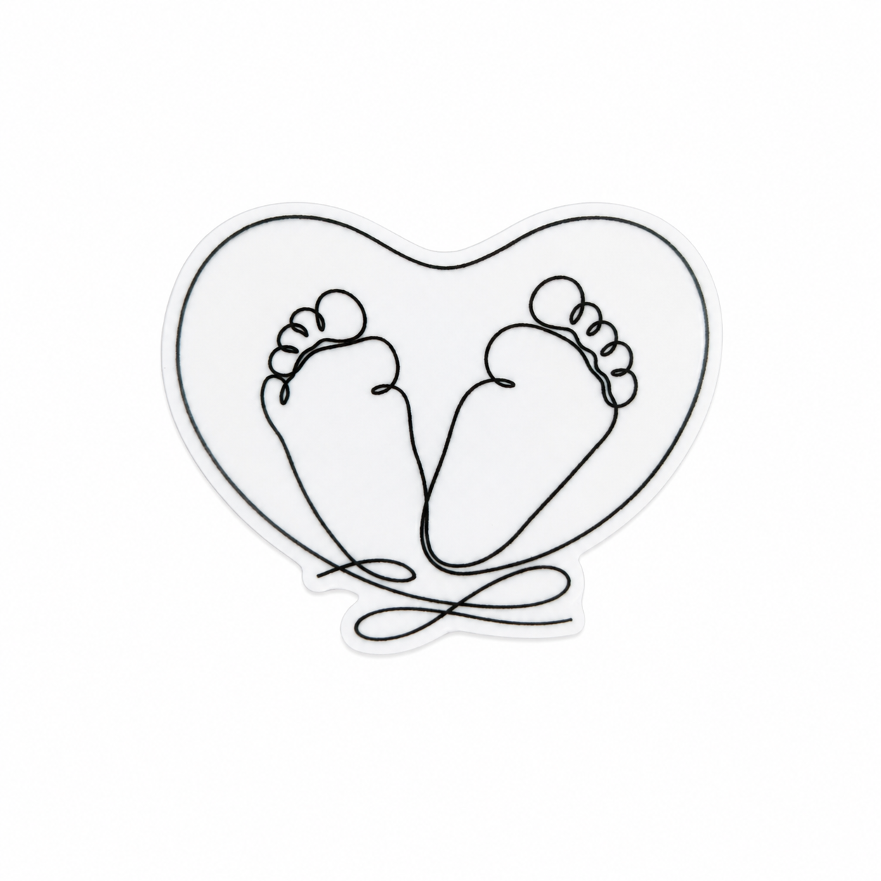 Baby Feet Heart | Plastic Add-On - BadgeSmith