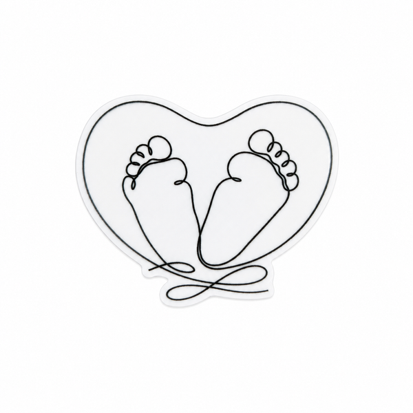 Baby Feet Heart | Plastic Add-On - BadgeSmith