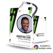 Load image into Gallery viewer, Modern Green &amp; Black Office Badge - BadgeSmith
