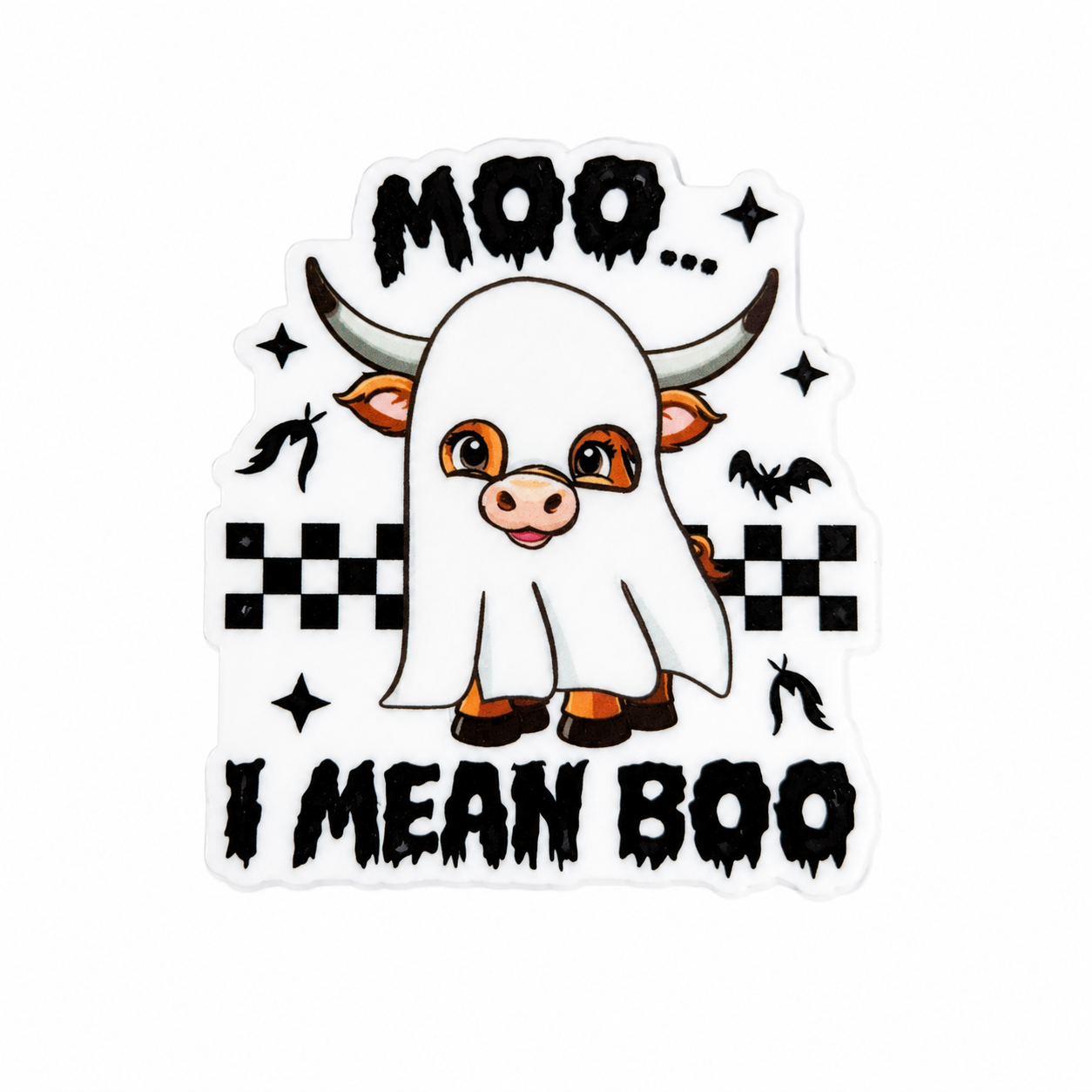 Moo ... I Mean Boo | Plastic Add-On - BadgeSmith