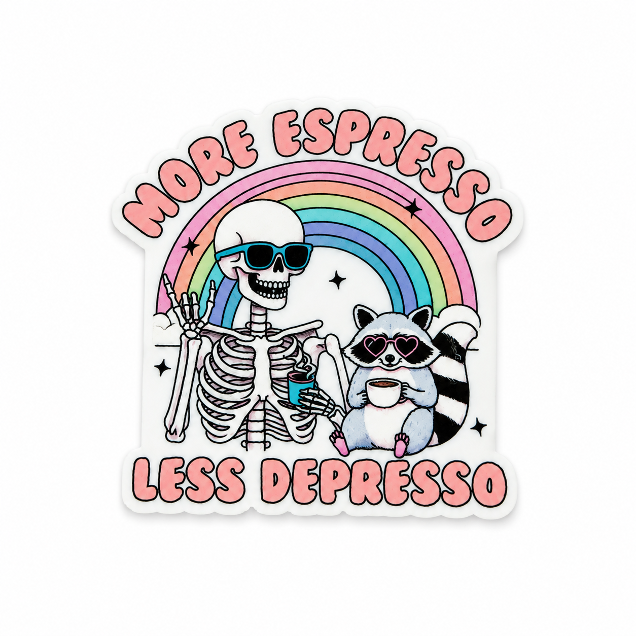 More Espresso Less Depresso | Plastic Add-On - BadgeSmith