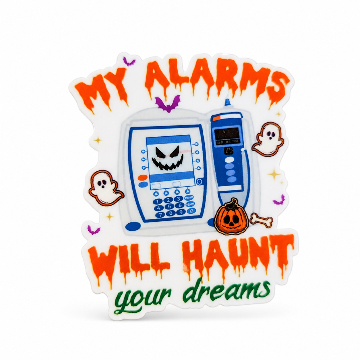 Alarms Will Haunt Your Dreams | Plastic Add-On - BadgeSmith