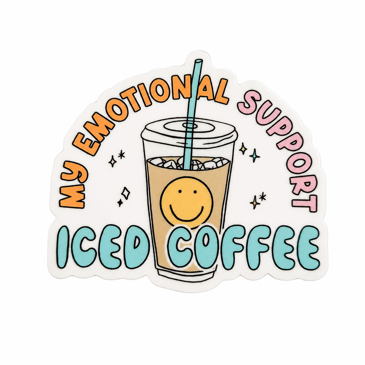 Emotional Support Iced Coffee | Plastic Add-On - BadgeSmith