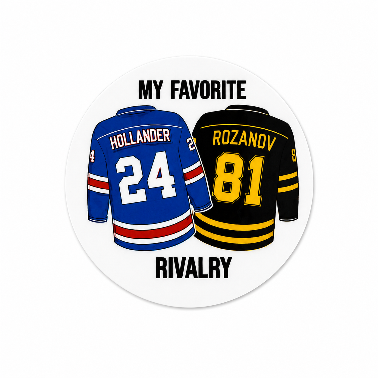 Heated Rivalry My Favorite Rivalry | Plastic Add-On - BadgeSmith