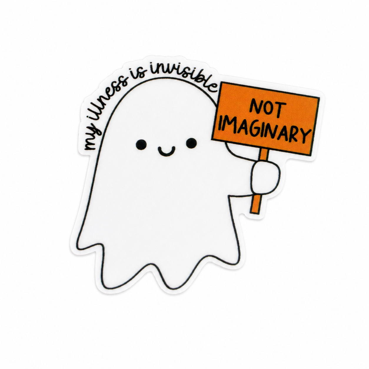 My Illness Is Invisible Not Imaginary | Plastic Add-On - BadgeSmith
