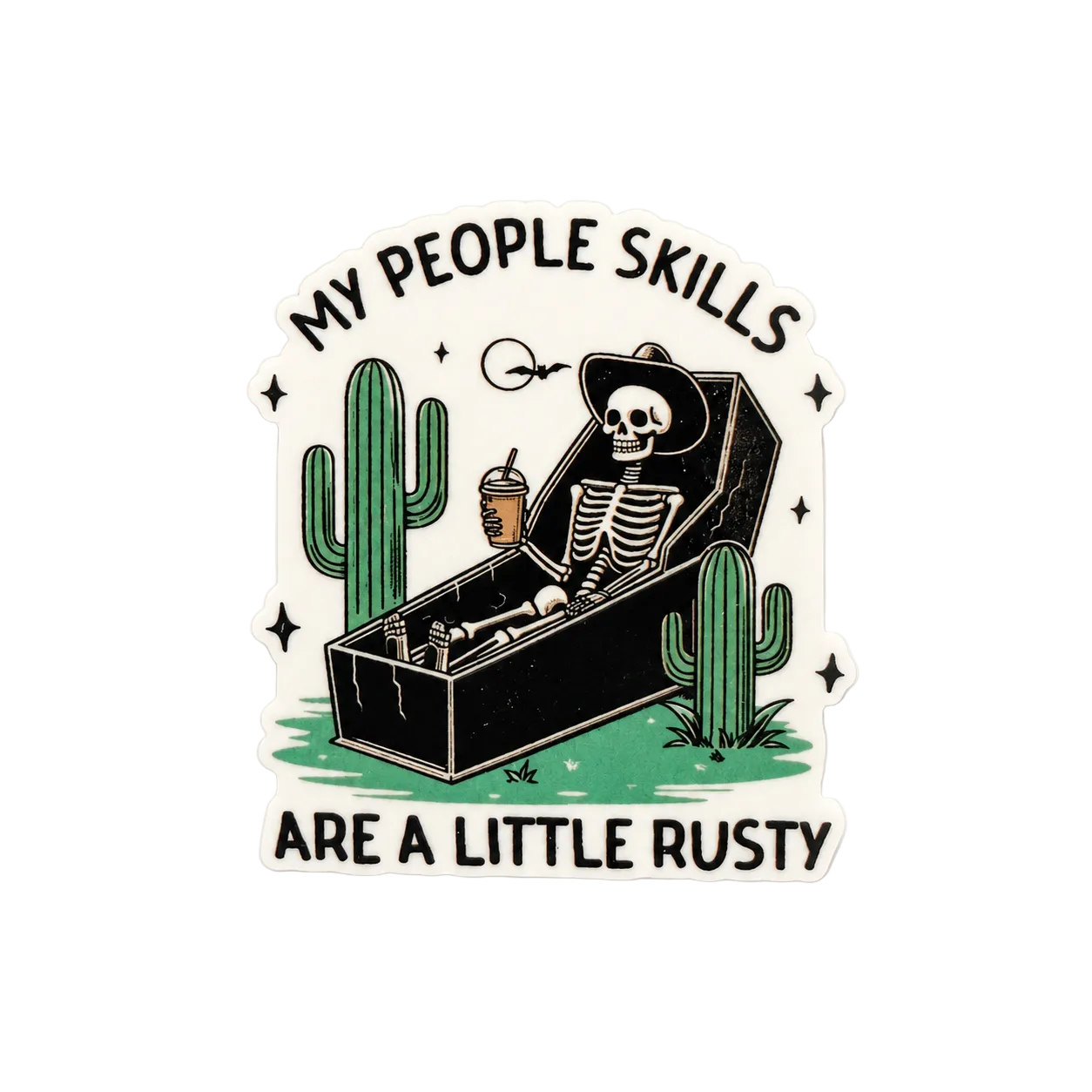 My People Skills Are A Little Rusty | Plastic Add-On - BadgeSmith