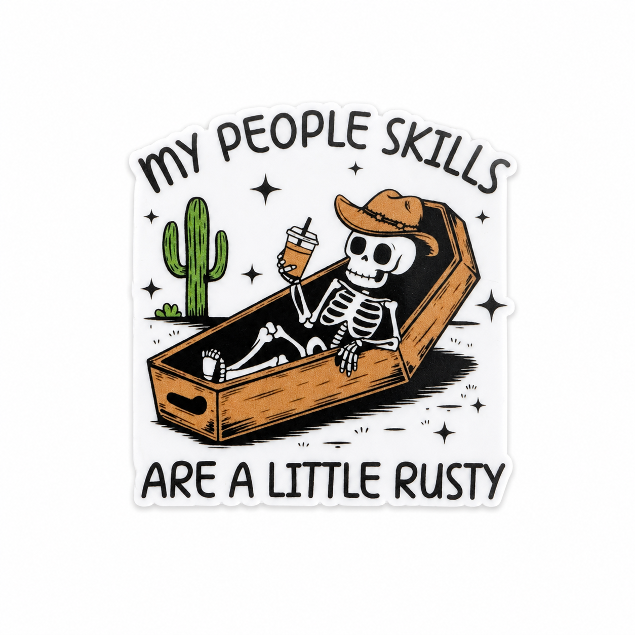 My People Skills are Rusty | Plastic Add-On - BadgeSmith