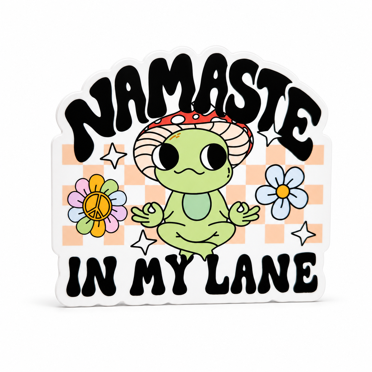 Namaste in my Lane | Plastic Add-On - BadgeSmith