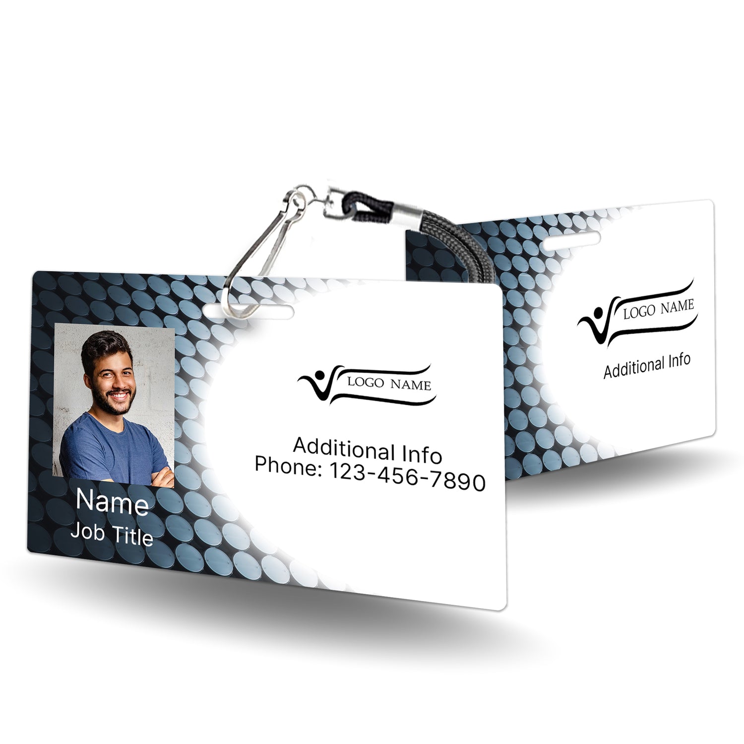 Circle Pattern ID Custom Badge for Employee - BadgeSmith