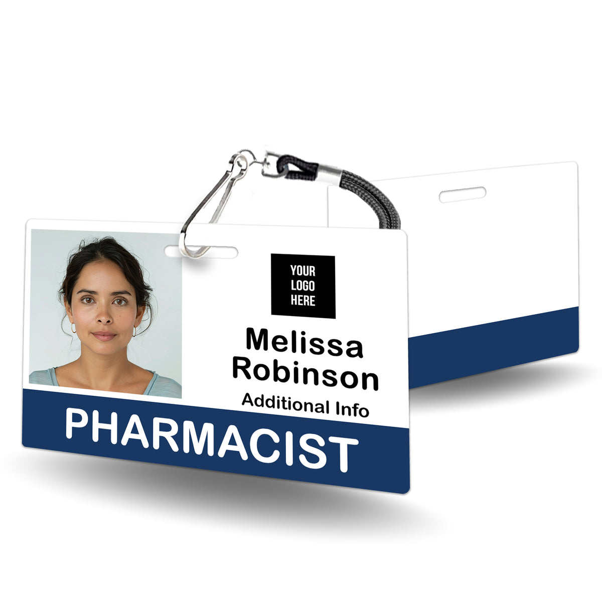 Badge Base Rectangular Horizontal Custom Staff Badge with Photo Horizontal – BadgeSmith