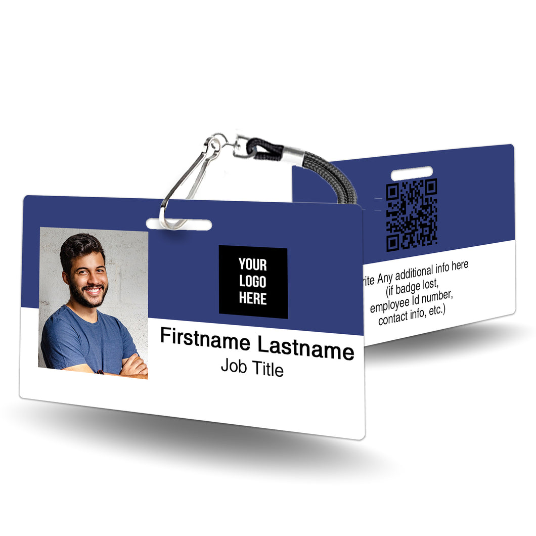 Color Block ID Card Horizontal - BadgeSmith