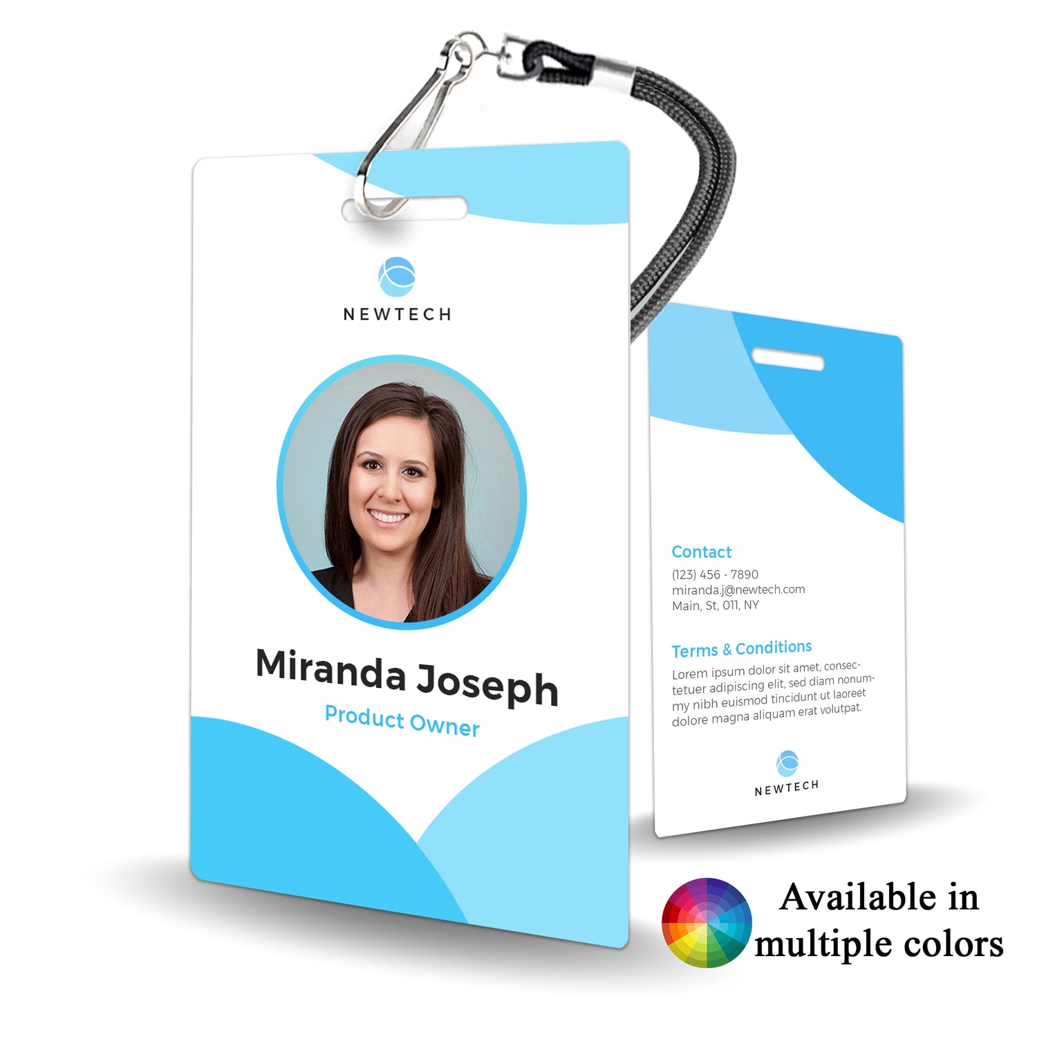 Abstract Round Color ID Badge - BadgeSmith