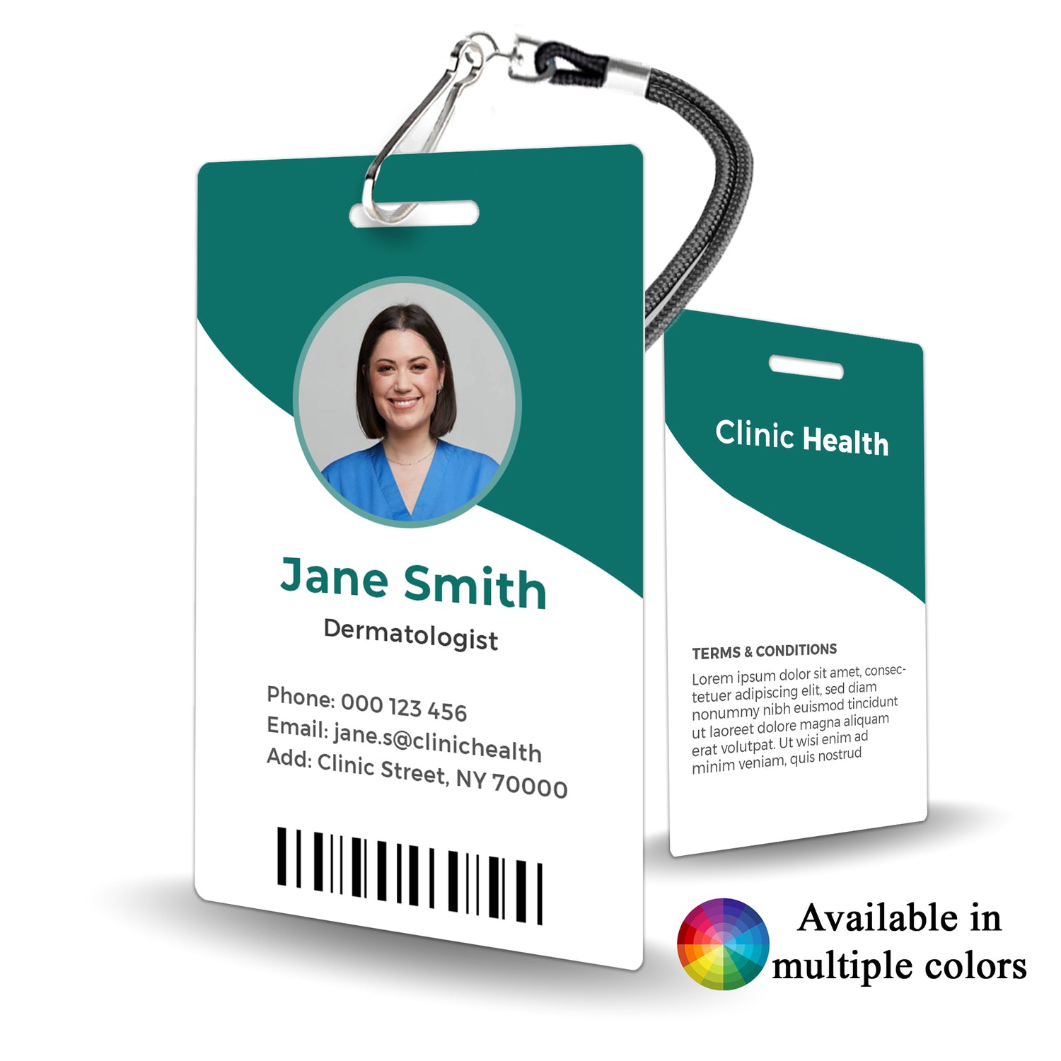 Abstract Color Custom ID Badge - BadgeSmith