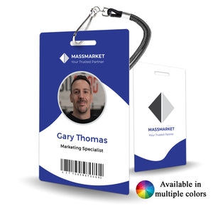 Abstract Wave Color Custom ID Badge