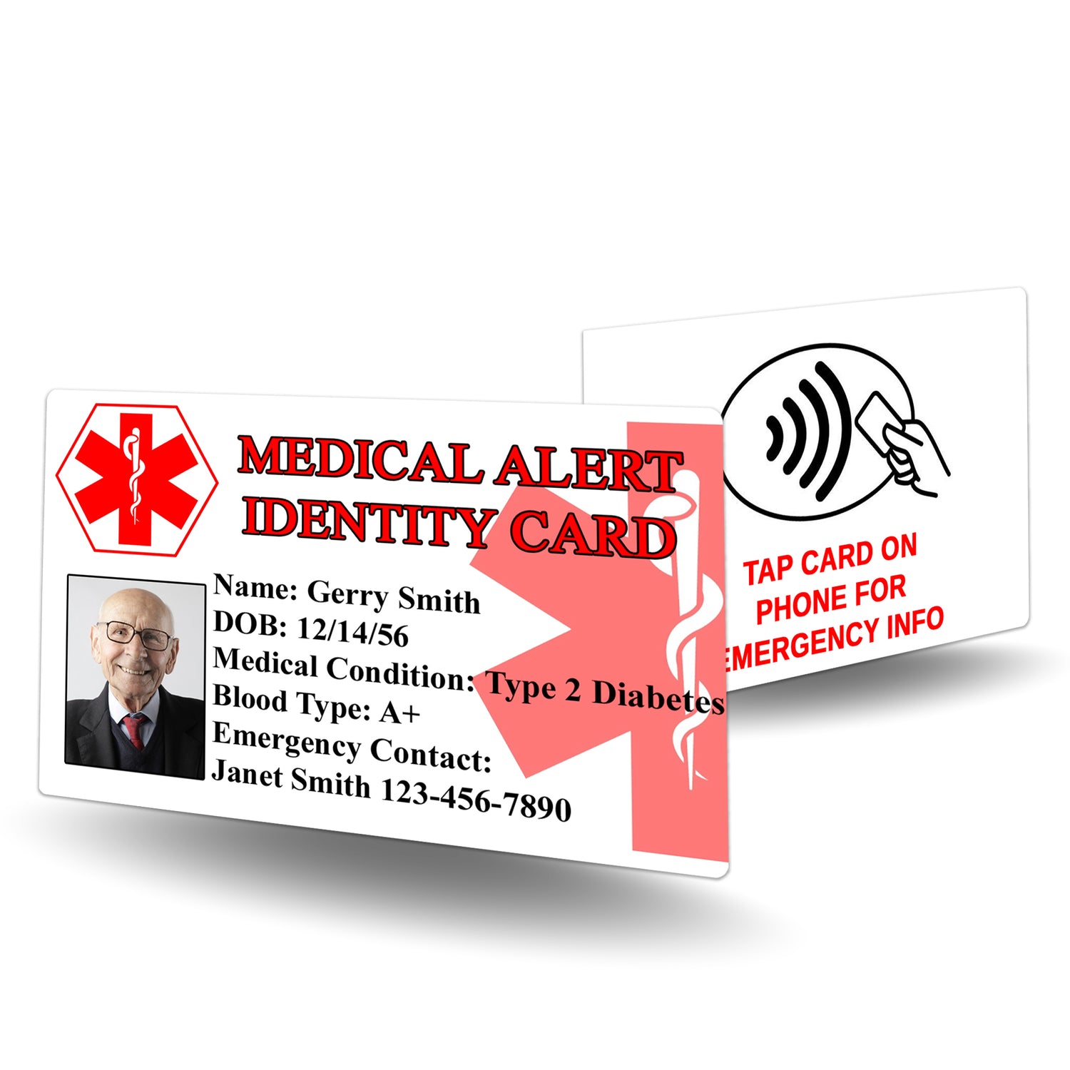 NFC Medical Alert Identity Card - BadgeSmith