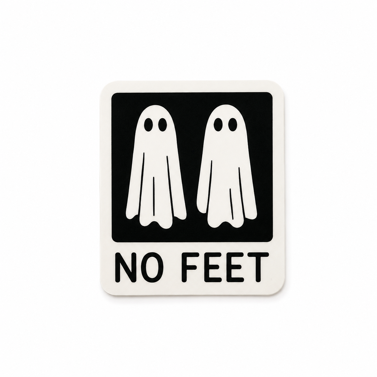 No Feet Ghost | Plastic Add-On - BadgeSmith
