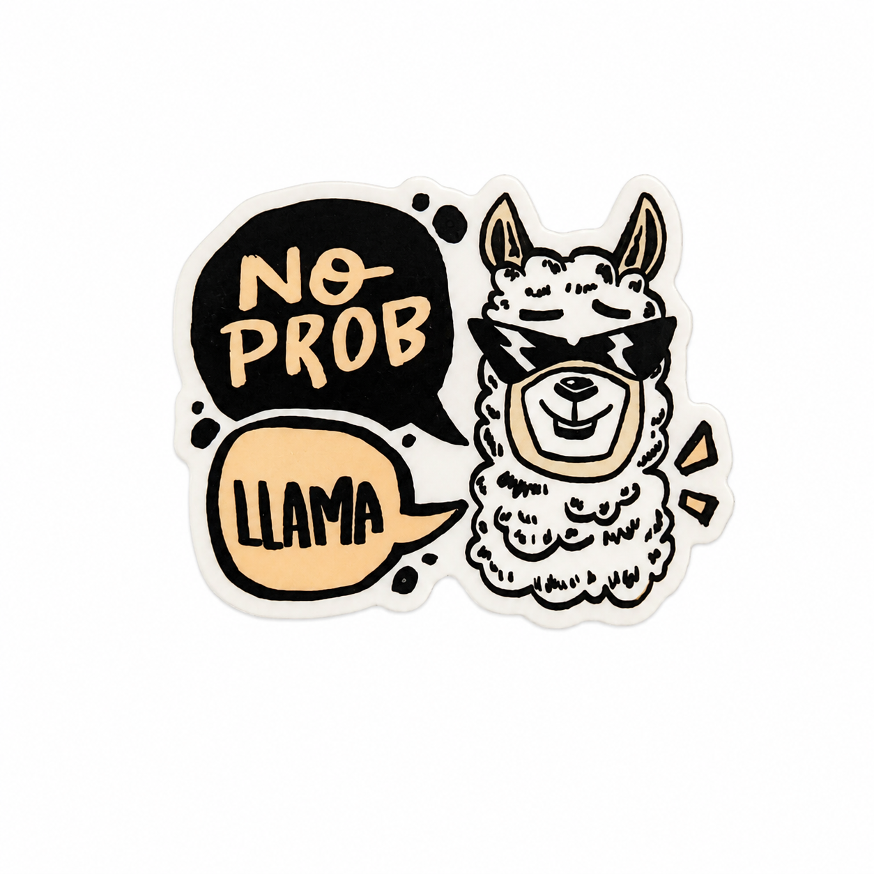 No Prob Llama | Plastic Add-On - BadgeSmith