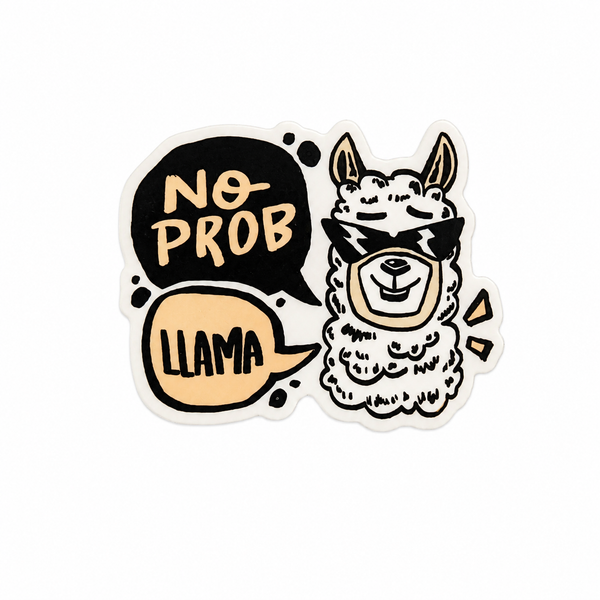 No Prob Llama | Plastic Add-On - BadgeSmith