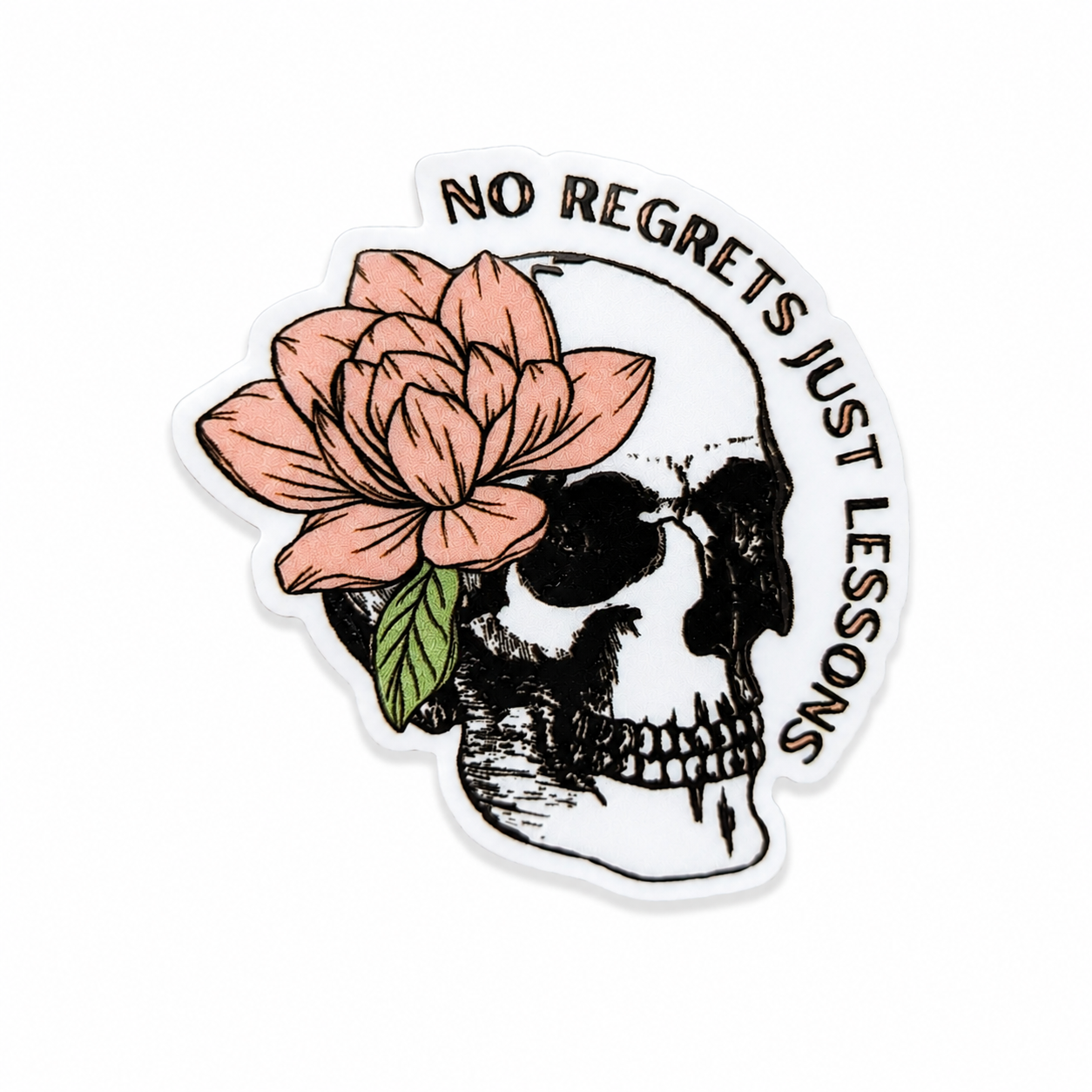 No Regrets Just Lessons | Plastic Add-On - BadgeSmith