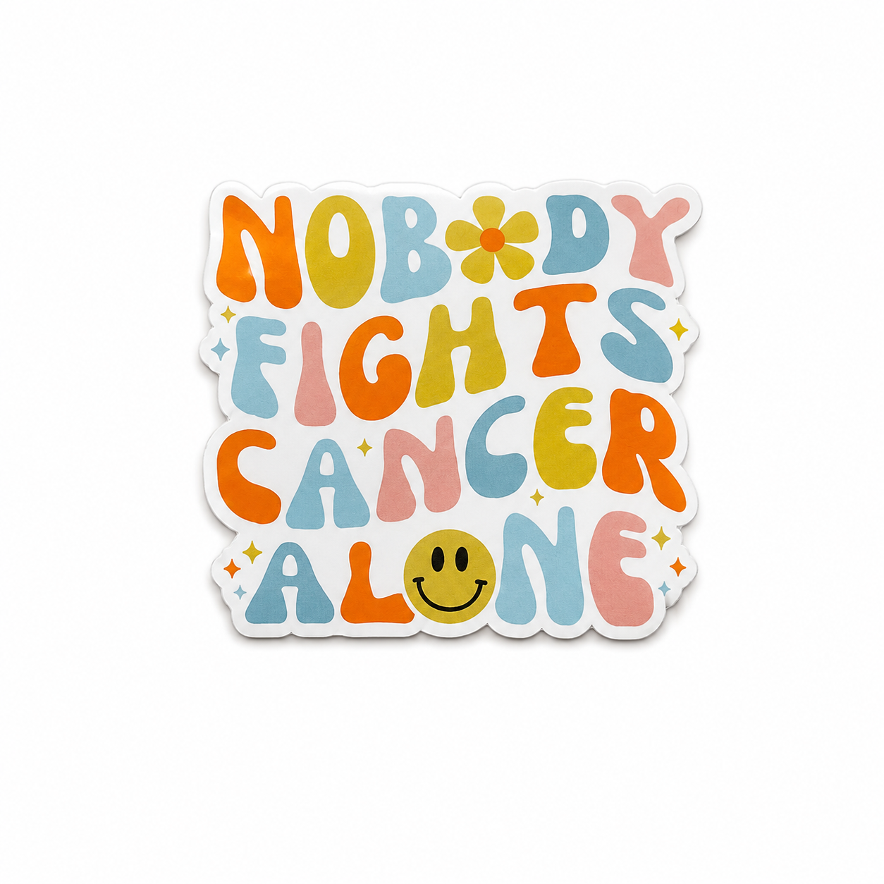 Nobody Fights Cancer Alone | Plastic Add-On - BadgeSmith