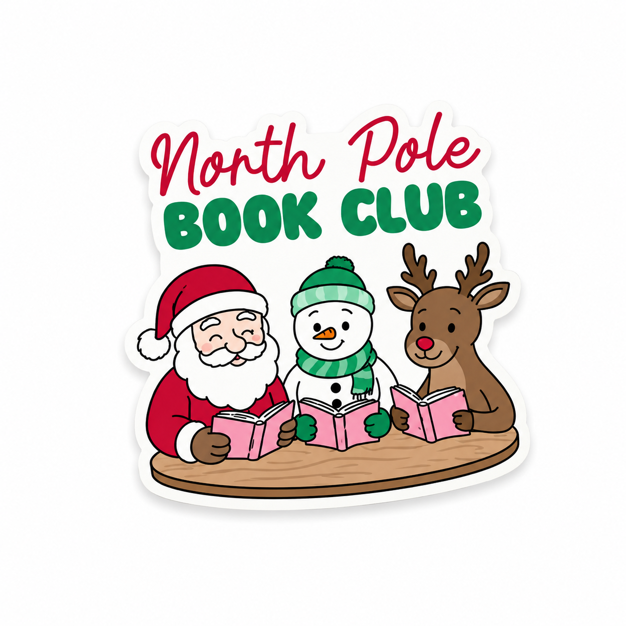 North Pole Book Club Christmas | Plastic Add-On - BadgeSmith