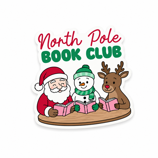 North Pole Book Club Christmas | Plastic Add-On - BadgeSmith