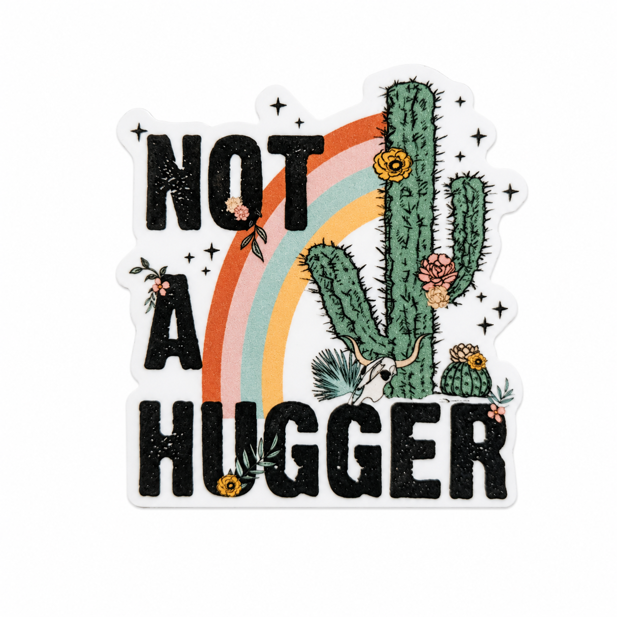 Not A Hugger | Plastic Add-On - BadgeSmith