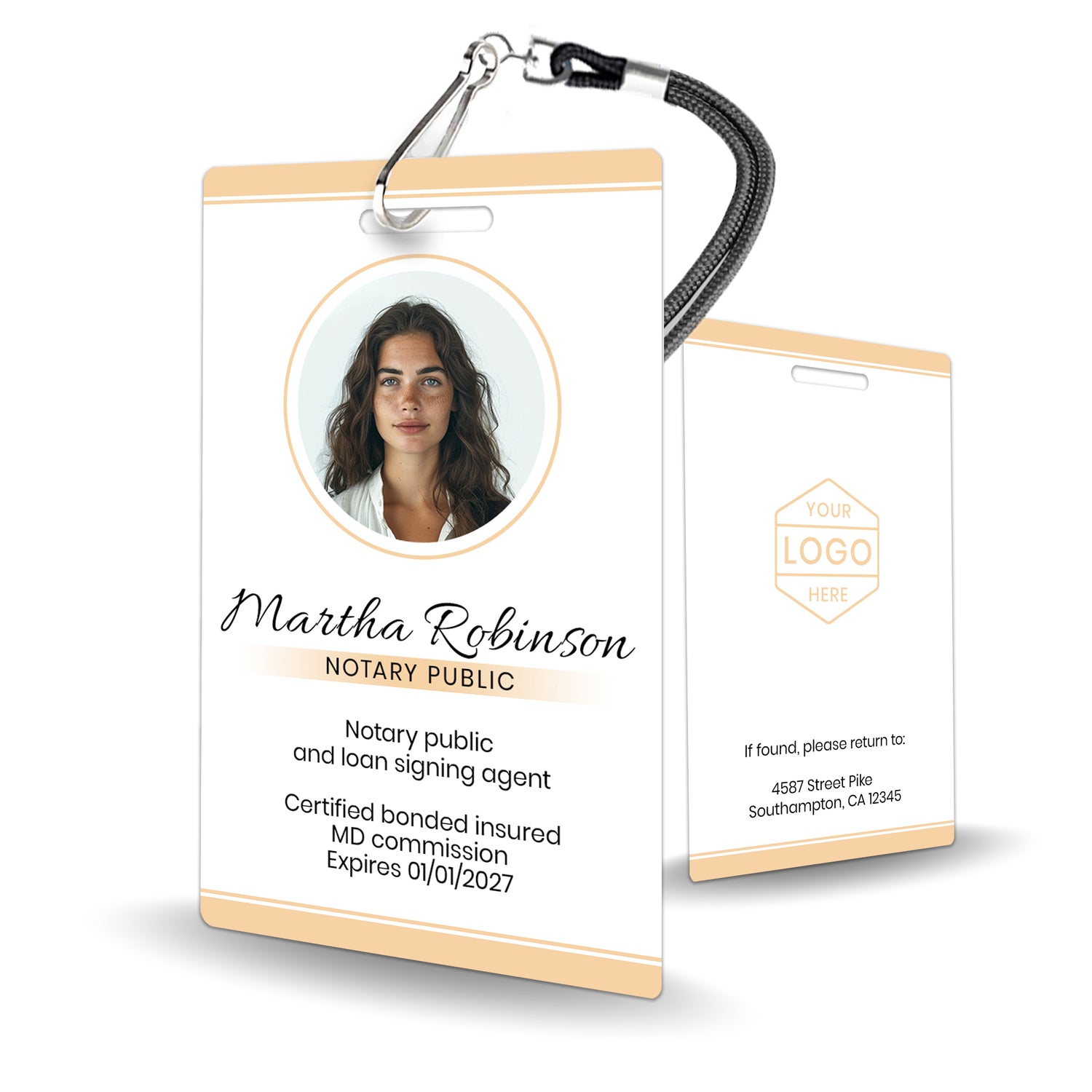 Notary ID Badge - Professional Identification - BadgeSmith