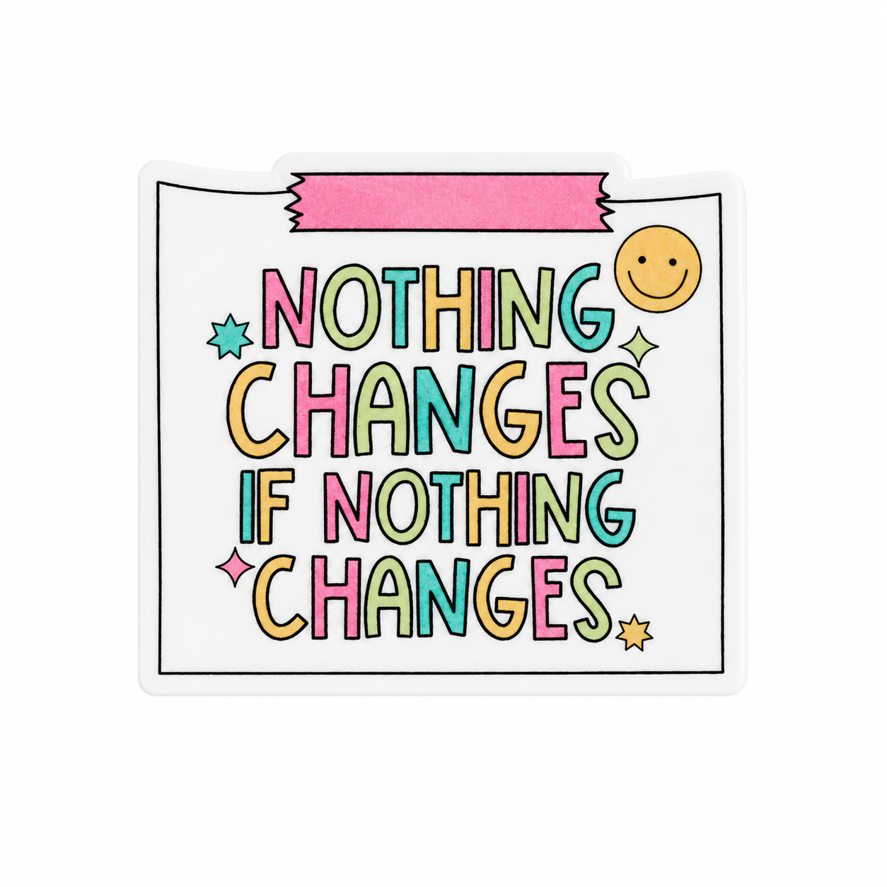 Nothing Changes, If Nothing Changes | Plastic Add-On - BadgeSmith