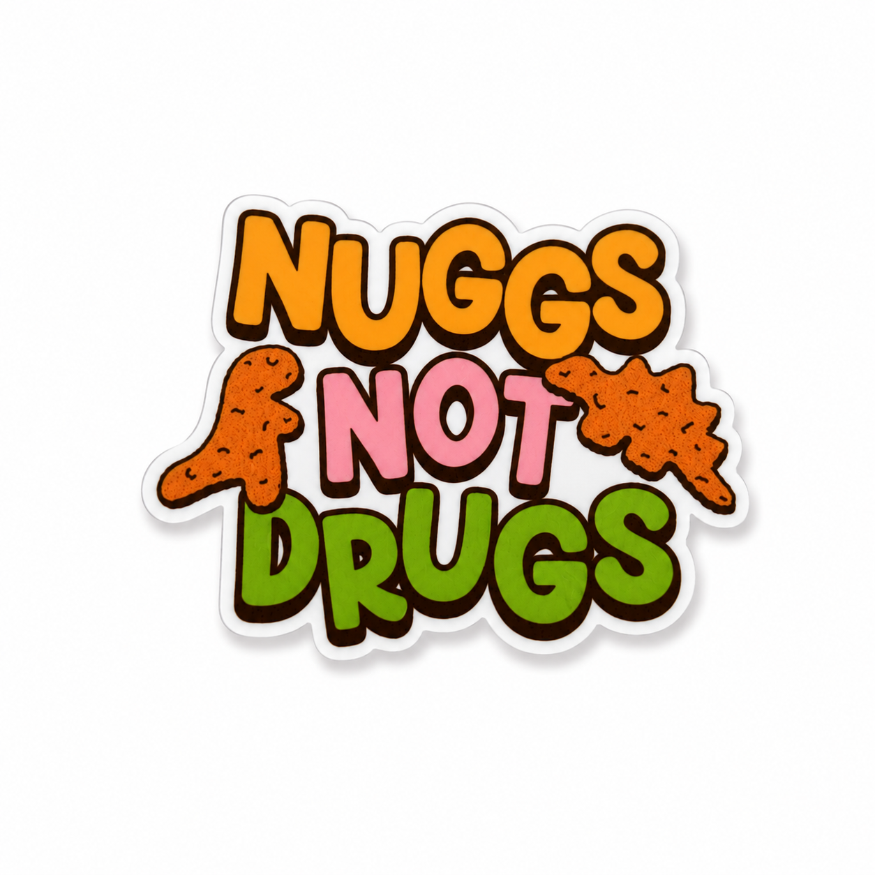 Nuggs not Drugs | Plastic Add-On - BadgeSmith
