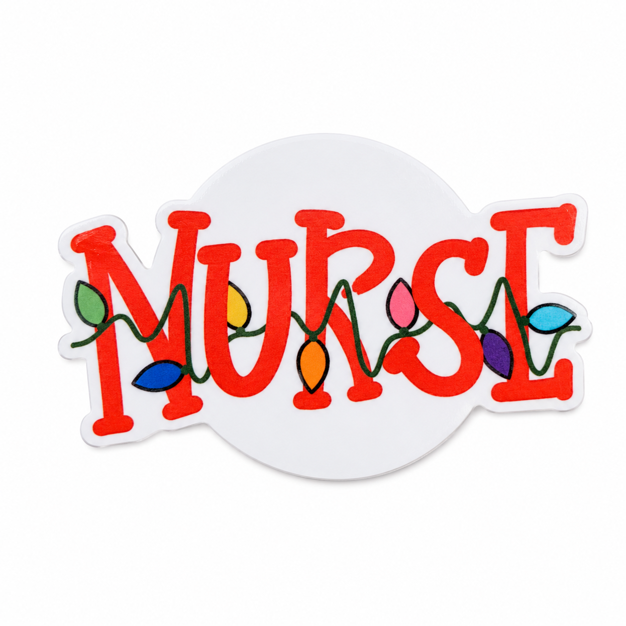 Nurse Christmas Lights | Plastic Add-On - BadgeSmith